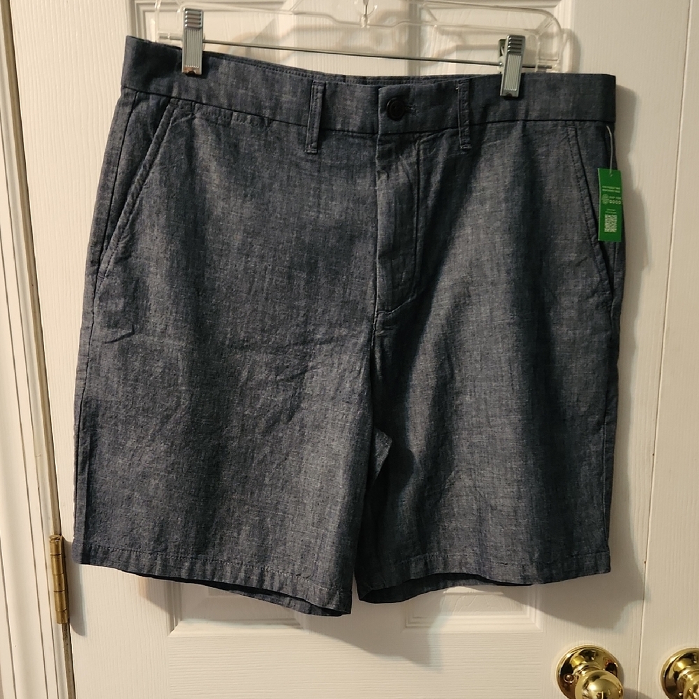 Shorts - GAP Men's Blue Flat Front Shorts